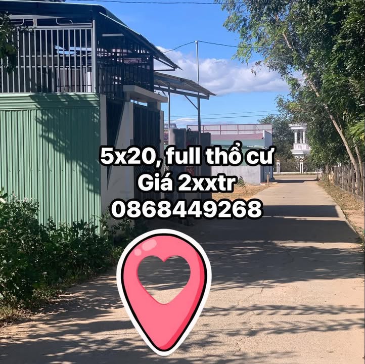 Đất thổ cư Ia Chim, Kon Tum 100m² giá chỉ 200 triệu - Sổ hồng riêng, công chứng ngay!