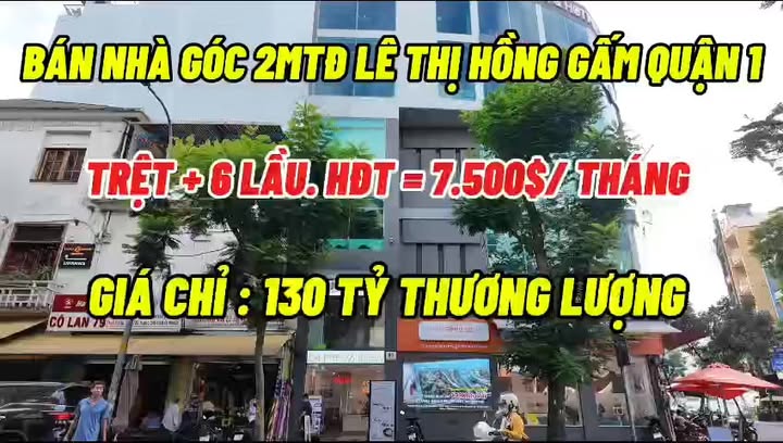 Bán Tòa Nhà Góc 2 Mặt Tiền Lê Thị Hồng Gấm, Quận 1 - Đầu Tư Sinh Lời Cao!