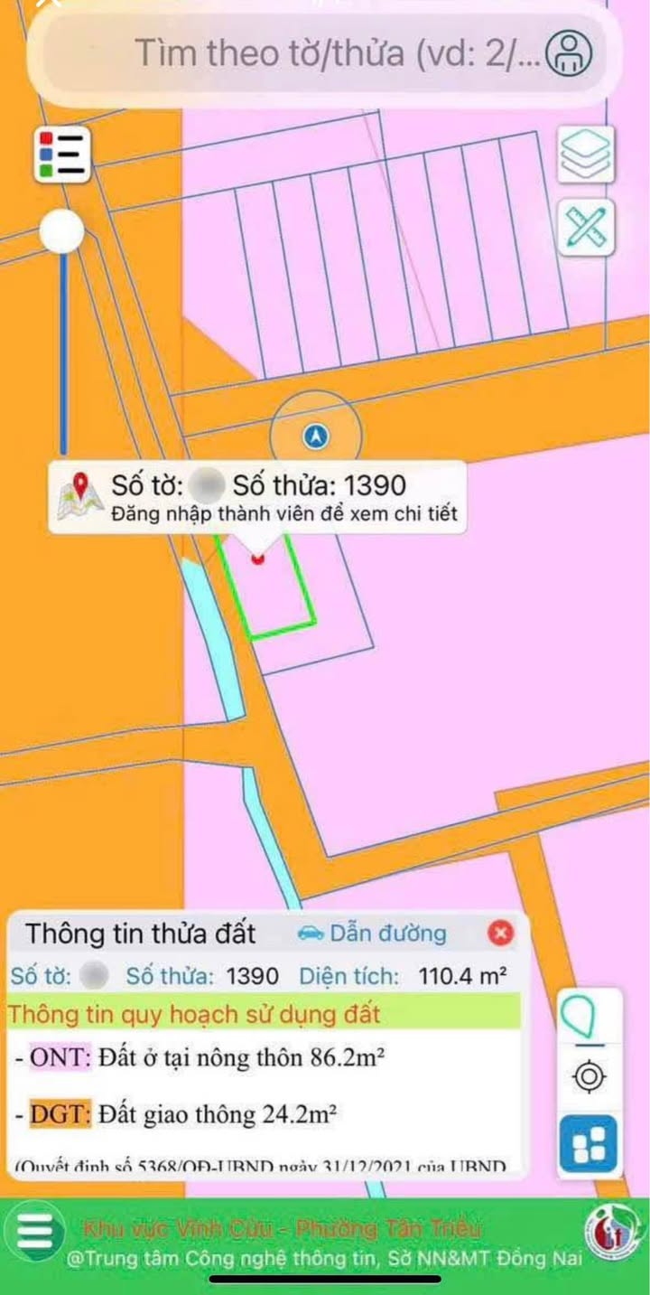 Đất nền Trảng Dài Biên Hòa 105m² giá chỉ 2 tỷ - Cơ hội đầu tư tuyệt vời!