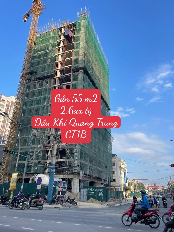 Căn hộ CT1B Dầu Khí Quang Trung Vinh 54.6m² giá 2.6 tỷ - Nhận bàn giao ngay!