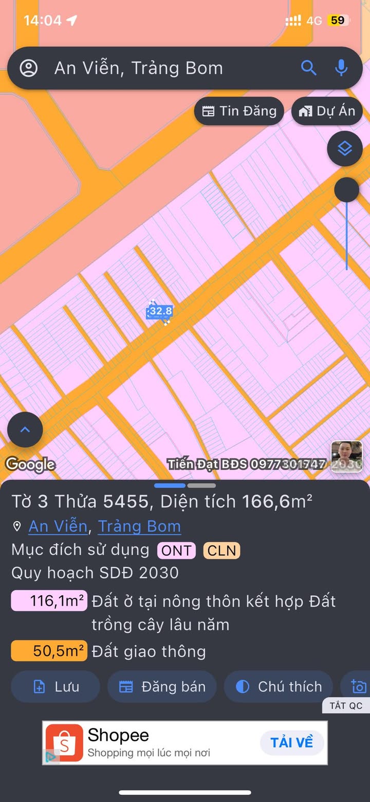Đất thổ cư An Viễn, Trảng Bom 165m² giá 2.65 tỷ - Cơ hội đầu tư tuyệt vời!