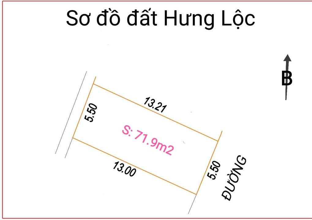 Đất Hưng Lộc 71.9m² giá 3 tỷ - Vị trí đắc địa gần BV quân y 4!