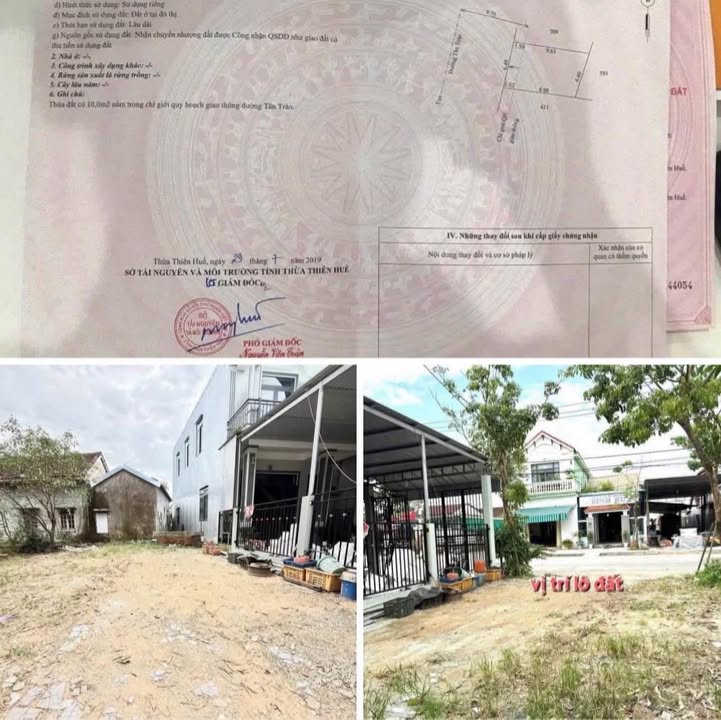 Đất mặt tiền Tân Trào, Phú Bài, Huế 70m² giá 1.7 tỷ - Khu đông đúc, tiện ích đầy đủ!