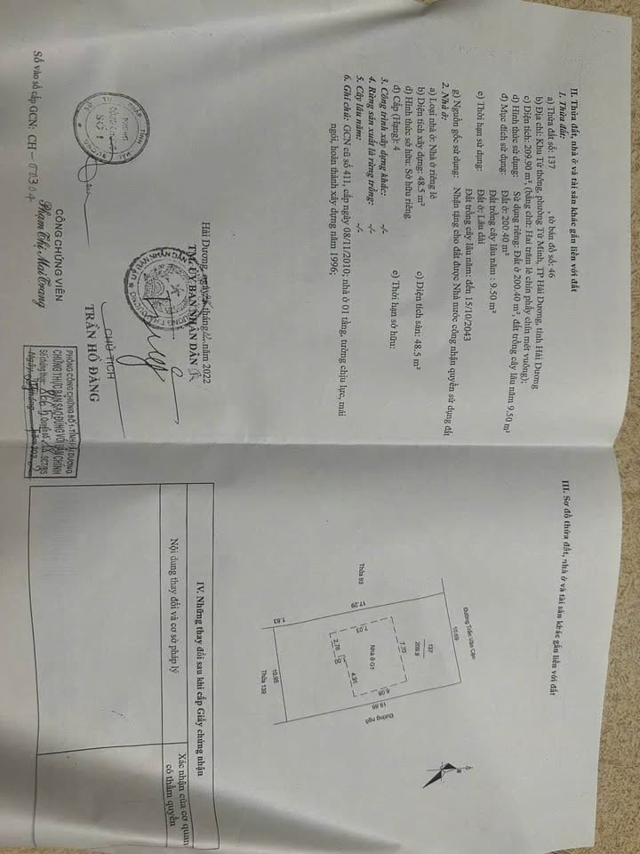 Đất nền Tứ Thông, Hải Dương 200m² giá 6 tỷ - Đường ô tô tải vào tận đất!