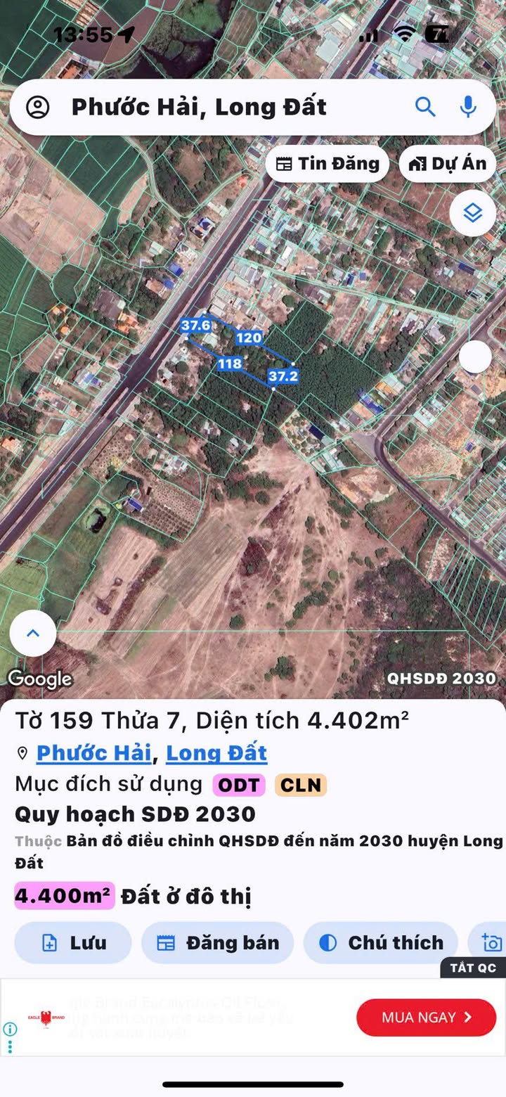 Đất Phước Hải, Đất Đỏ 4402m² giá 55 tỷ - Cơ hội đầu tư tuyệt vời!