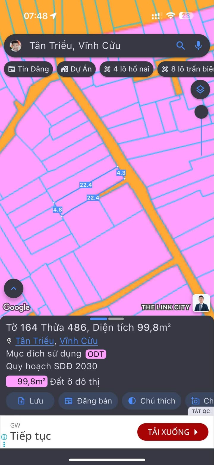 Đất liền kề Cư Xá Phúc Hải, Biên Hòa 100m² giá 2.75 tỷ - Vị trí đẹp, sổ hồng riêng