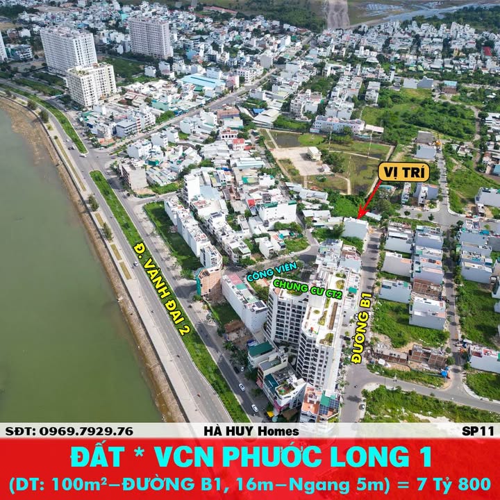 Đất VCN Phước Long 1 100m² giá 7.8 tỷ - Mặt tiền đường B1, cơ hội đầu tư sinh lời!