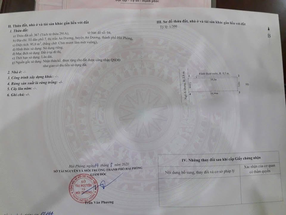 Nhà bán khu phố 7, phường An Dương, 95m² giá 1.7 tỷ - Ô tô đỗ cửa!