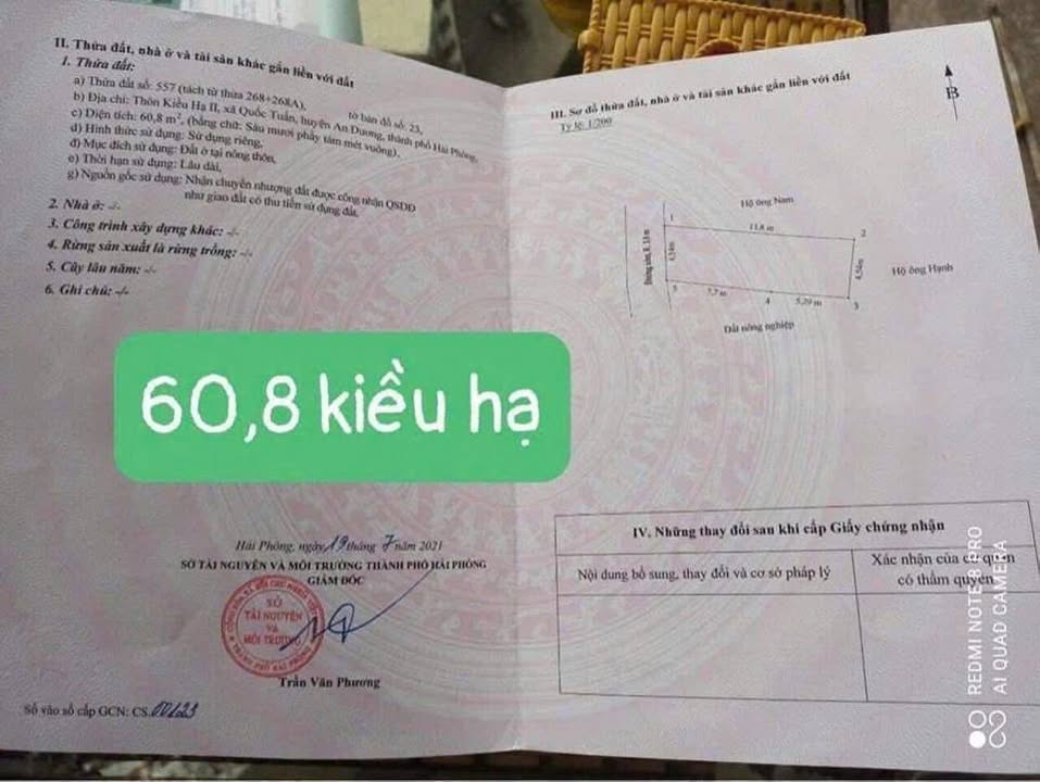 Đất Kiều Hạ, Quốc Tuấn 60m² giá 1.2 tỷ - Vị trí đẹp, đầu tư sinh lời!