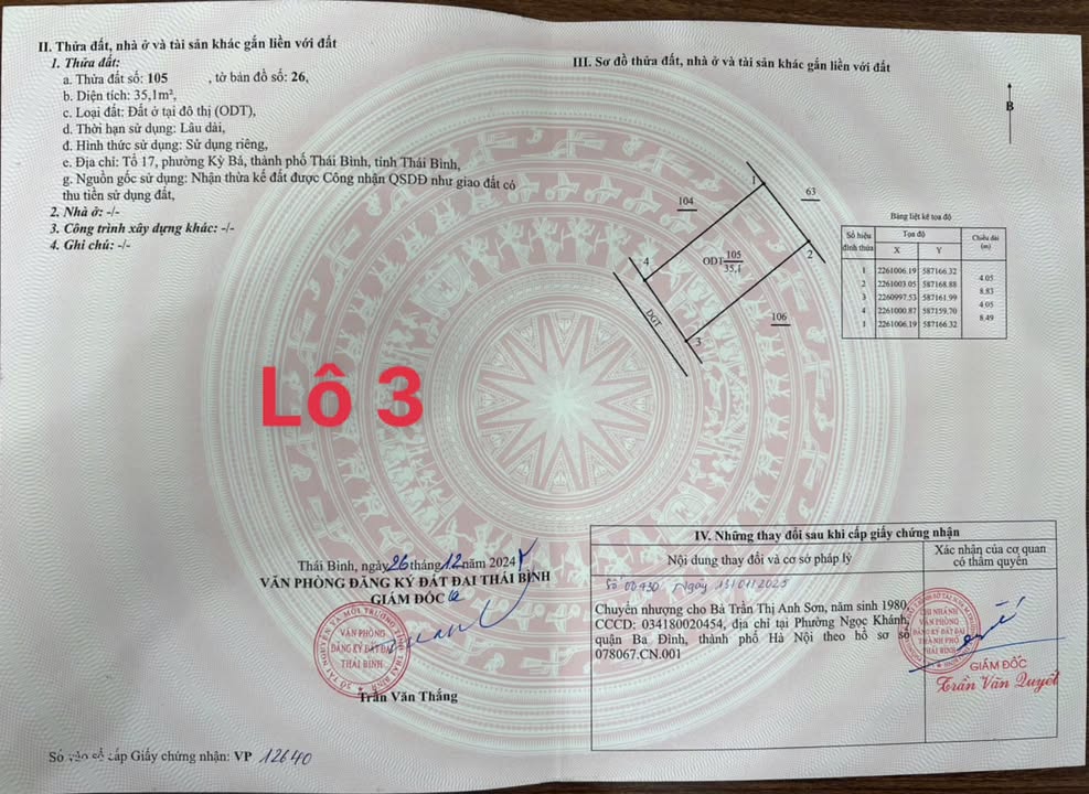 Nhà 3 tầng phường Kỳ Bá Thái Bình 35m² giá 2 tỷ - Gần Bệnh viện Đa khoa tỉnh!