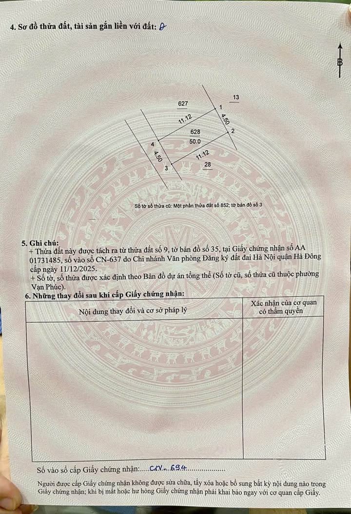 Đất mặt ngõ Vạn Phúc - Hà Đông 50m² giá 9 tỷ - Sổ đỏ chính chủ!