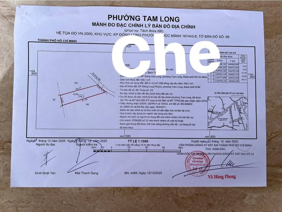 Đất nền Tam Long Bà Rịa 536m² giá chỉ 1.35 tỷ - Cơ hội đầu tư tuyệt vời!