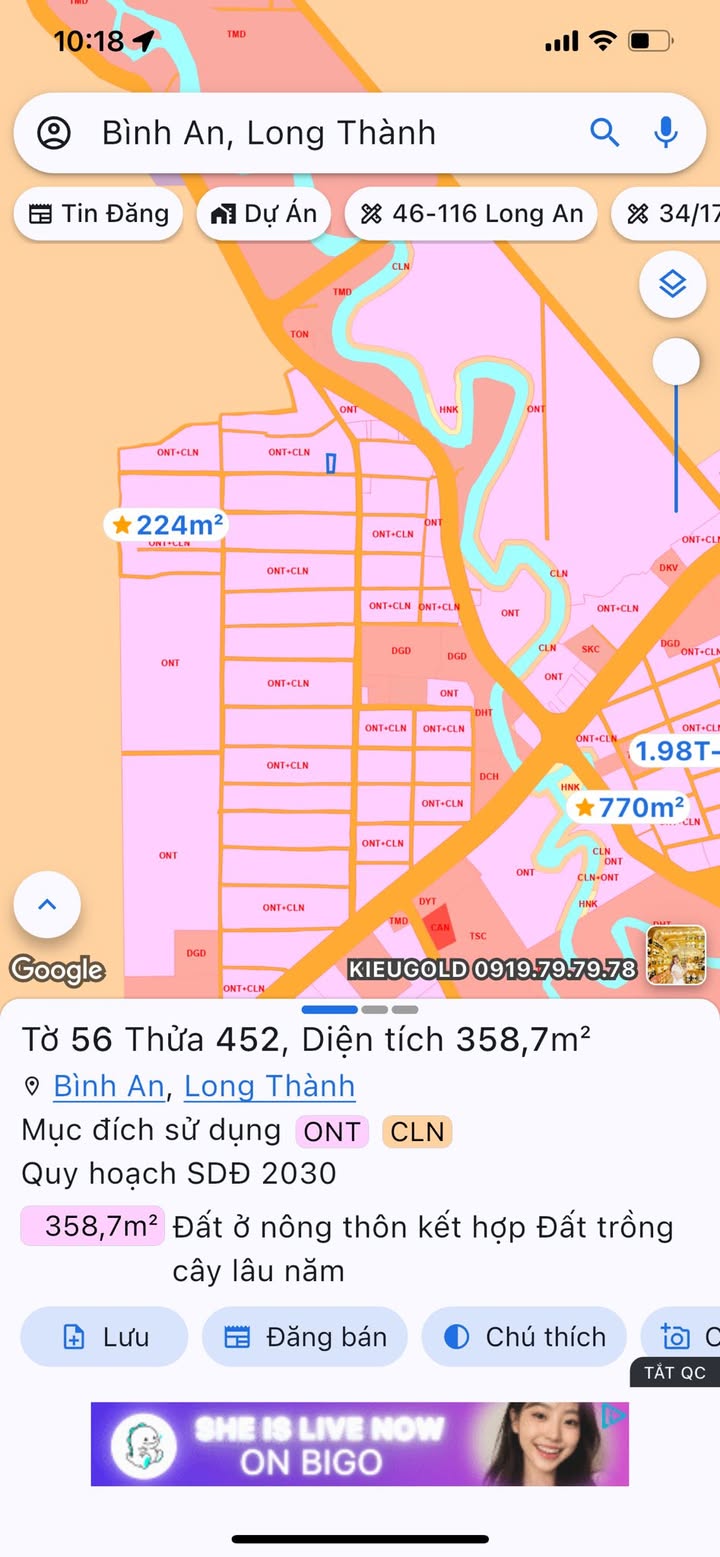 Đất nền thổ cư 100m² tại Bình An, Long Thành - Giá chỉ 2 tỷ, đầu tư sinh lời!