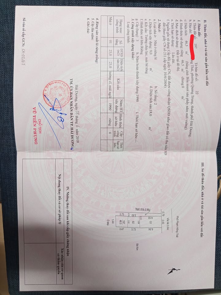 Nhà mặt phố Phạm Hồng Thái, Hải Dương 46.5m² - Kinh doanh sầm uất, giá tốt!