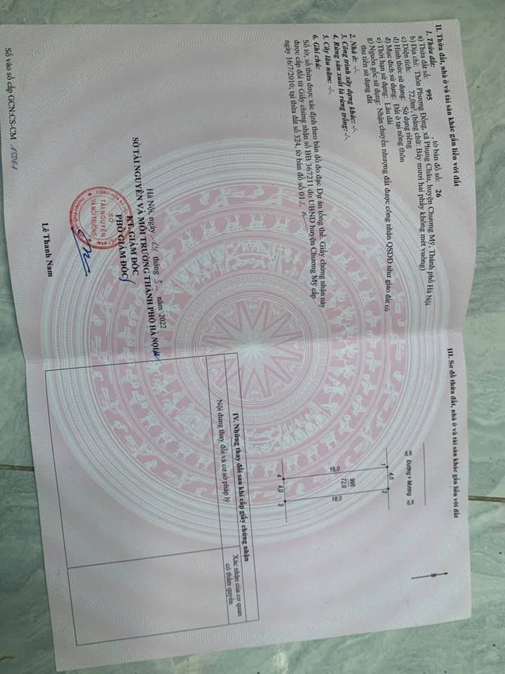 Đất nền Phụng Châu, Chương Mỹ 72m² - Đường ô tô đỗ cửa, pháp lý rõ ràng!