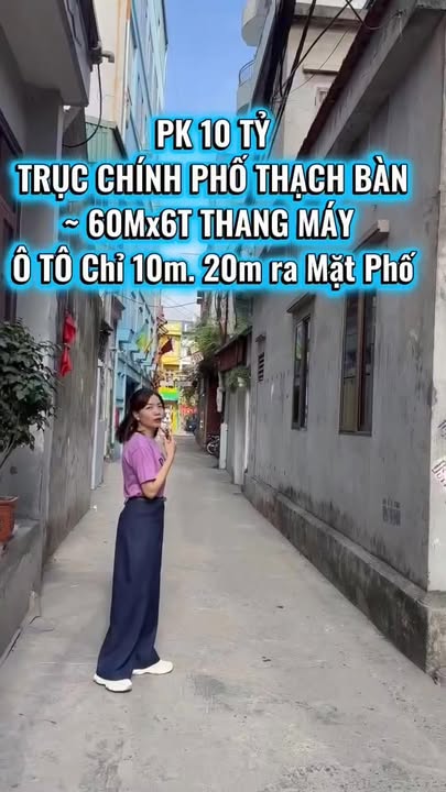 Nhà phố Thạch Bàn 60m² giá 10 tỷ - Mặt tiền đẹp, sổ hồng chính chủ!