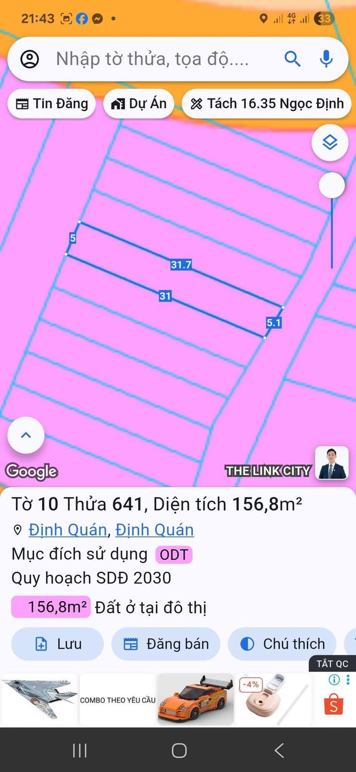 Đất nền xã Định Quán, Đồng Nai 155m² giá 650 triệu - Thổ cư 100%!