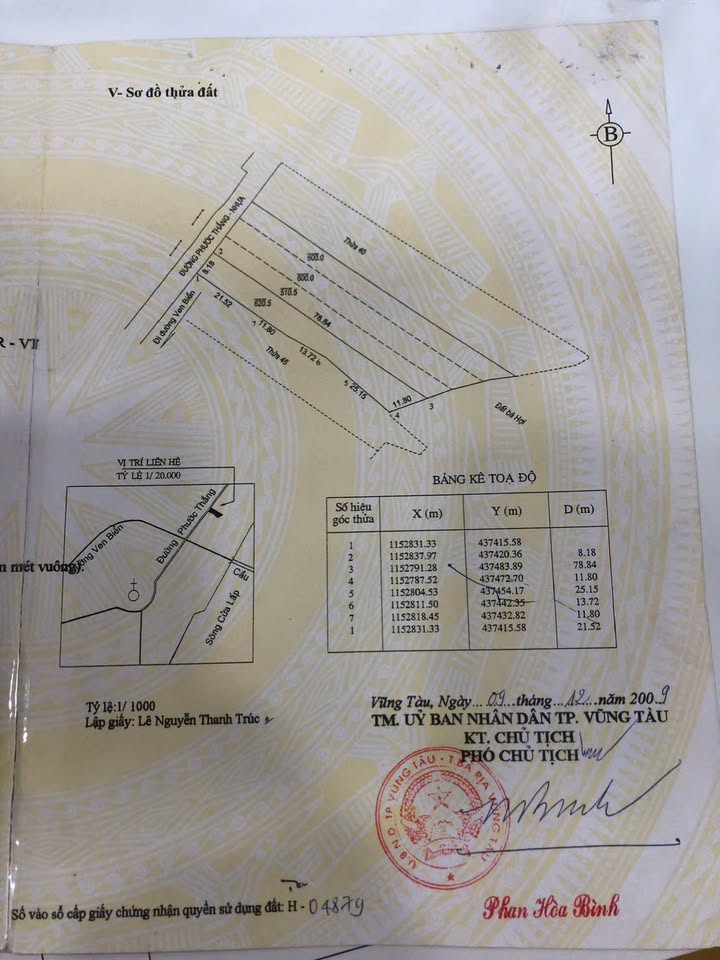 Đất mặt tiền Phước Thắng 620,5m² giá 7,5 tỷ - Chính chủ, pháp lý rõ ràng!