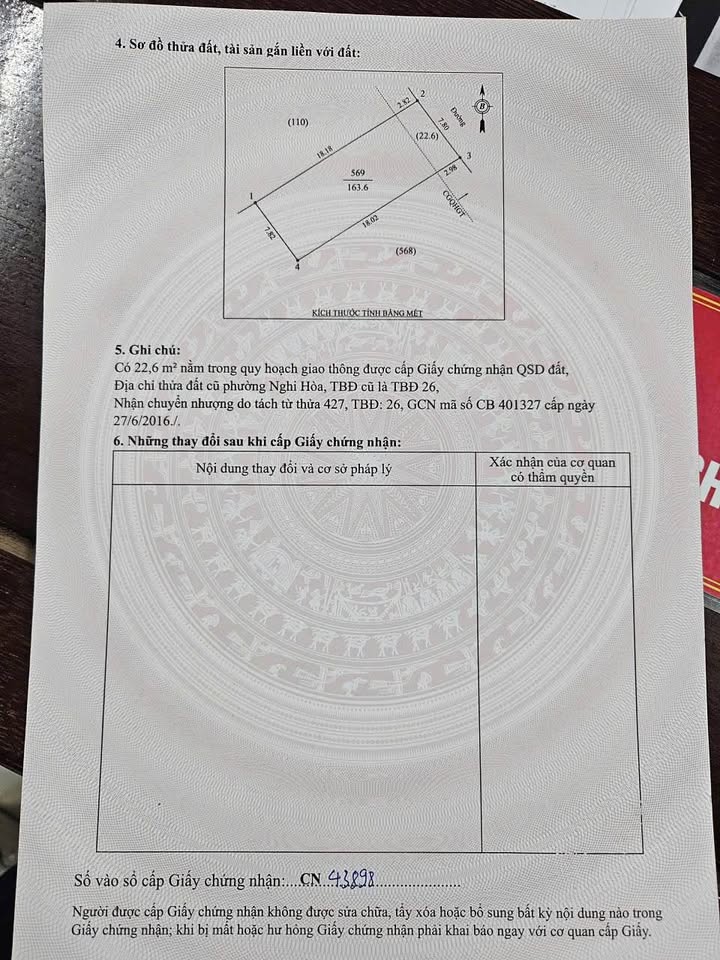 Đất mặt đường Hoàng Văn Cư, Cửa Lò 163,6m² giá 3 tỷ - Đầu tư sinh lời ngay!