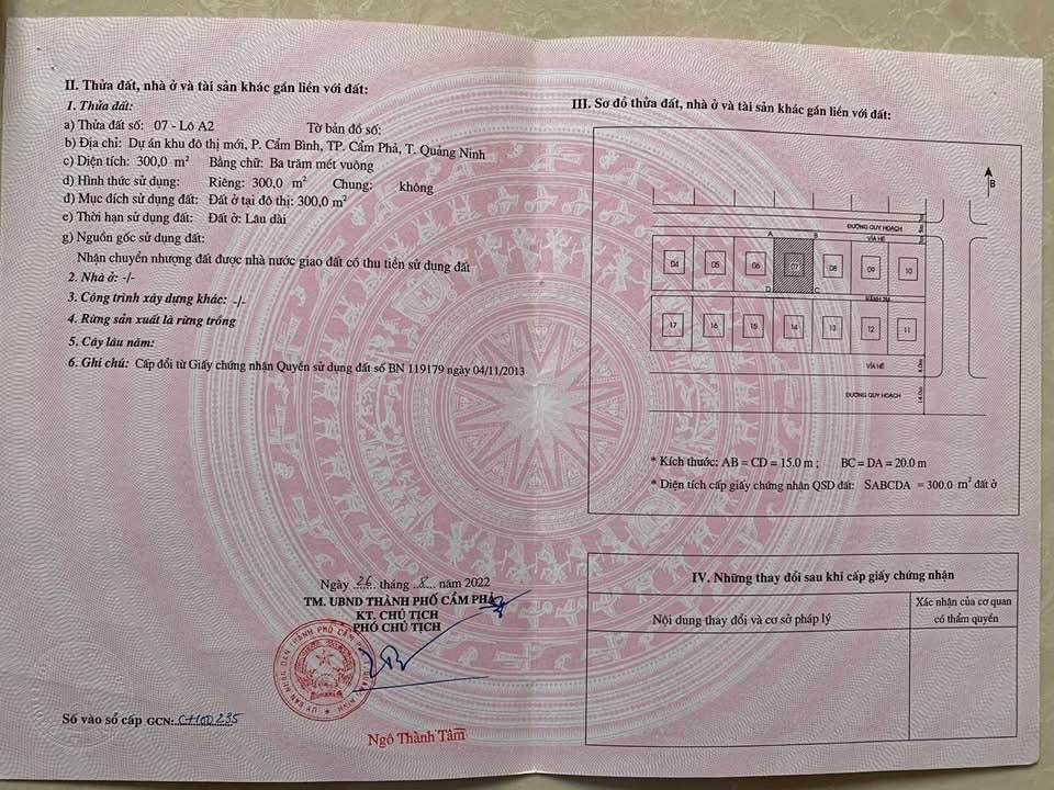 Đất biệt thự Cẩm Bình, Cẩm Phả 300m² giá 6 tỷ - Vị trí đẹp, thuận tiện kinh doanh!