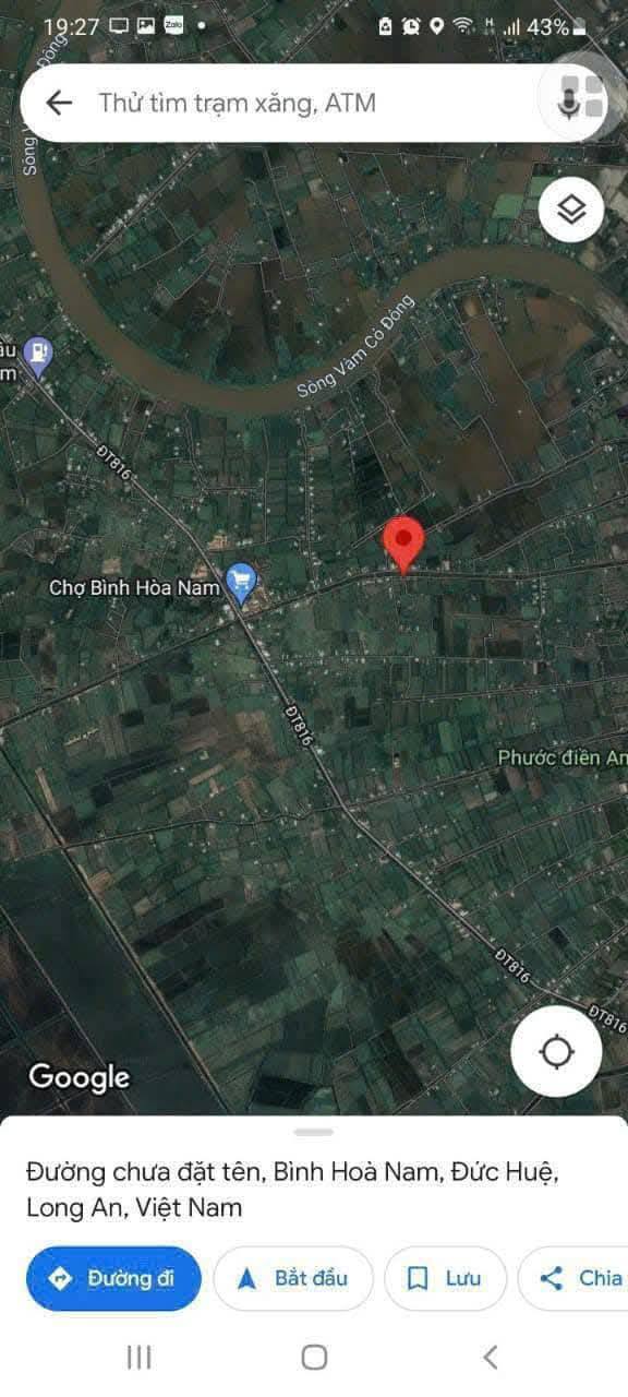 Đất nền 1428m² tại Bình Hòa Nam, Đức Huệ - Giá chỉ 1.1 tỷ, cơ hội đầu tư tuyệt vời!