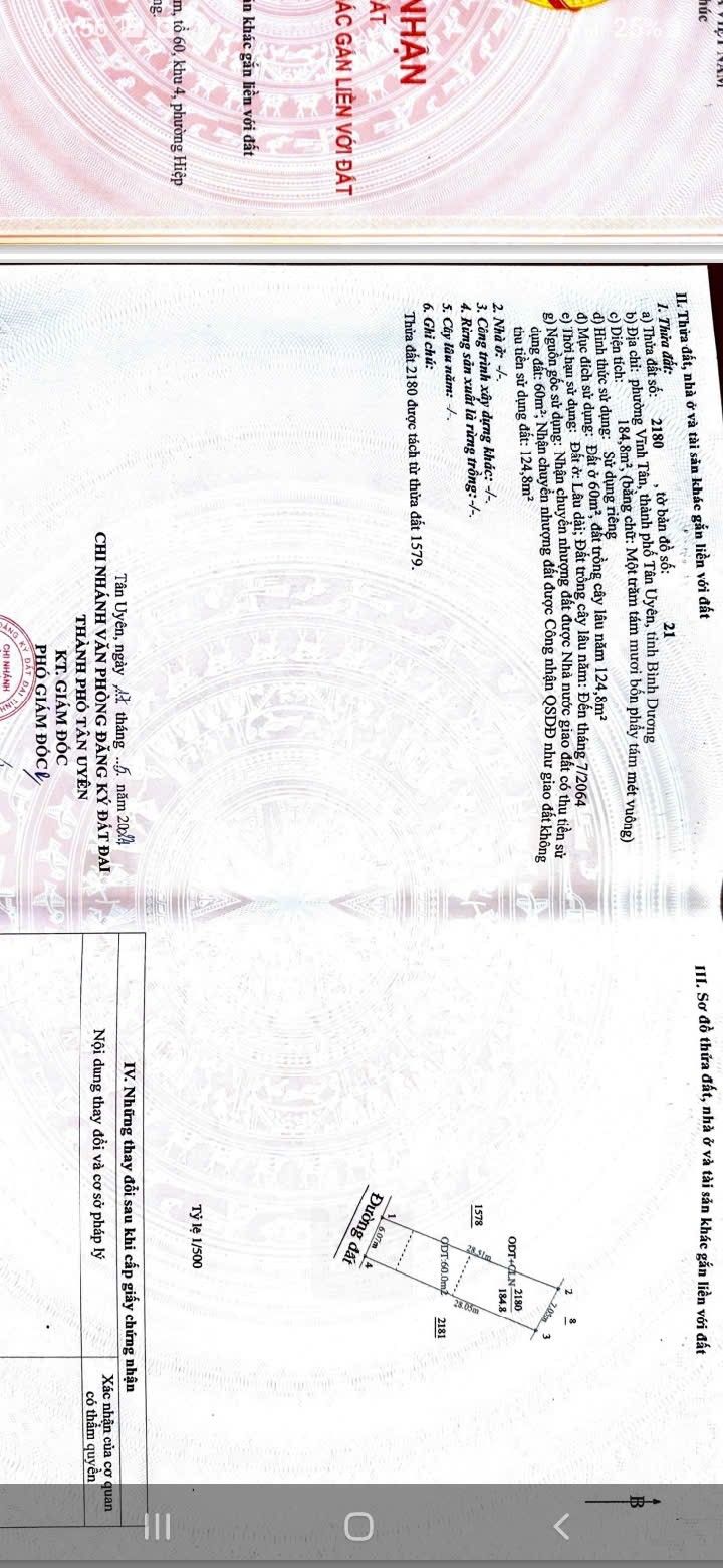 Đất nền Vĩnh Tân Tân Uyên 168m² giá 1.9 tỷ - Đối diện chợ, cơ hội đầu tư tuyệt vời!