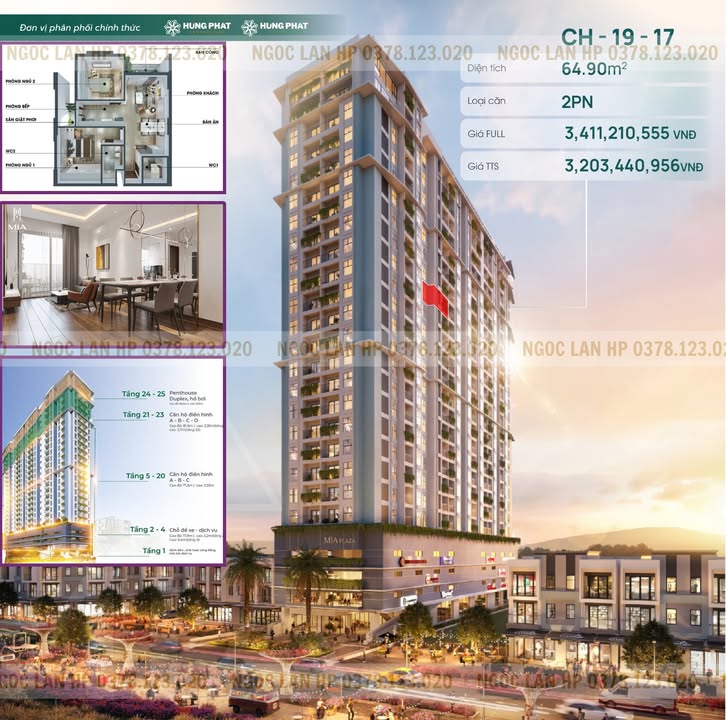 Căn hộ 2PN Mia Center Point Đà Nẵng 64.9m² giá 3.2 tỷ - View biển hấp dẫn!