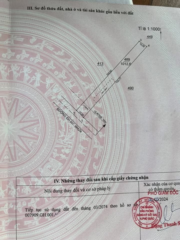 Đất nền xã Tân Hiệp, huyện Phú Giáo 1000m² giá 2.5 tỷ - Cơ hội đầu tư tuyệt vời!