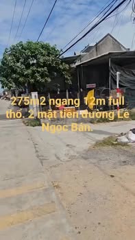 Đất nền 2 mặt tiền đường Lê Ngọc Bán, Ninh Hòa 275m² giá 5 tỷ - Đầu tư sinh lời ngay!