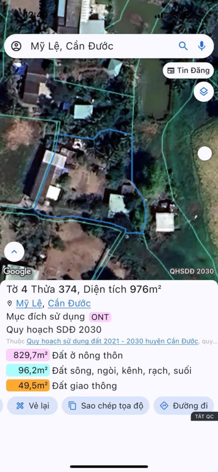 Đất nền 376m² Chợ Trạm, Mỹ Lệ, Long An giá 2.7 tỷ - Cơ hội đầu tư hấp dẫn!