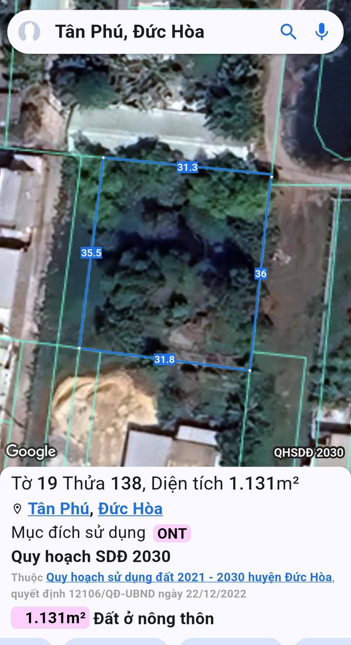 Đất thổ cư 1449m² mặt tiền đường Bàu Trai, Tân Phú - Giá 4.6 tỷ, đầu tư sinh lời!