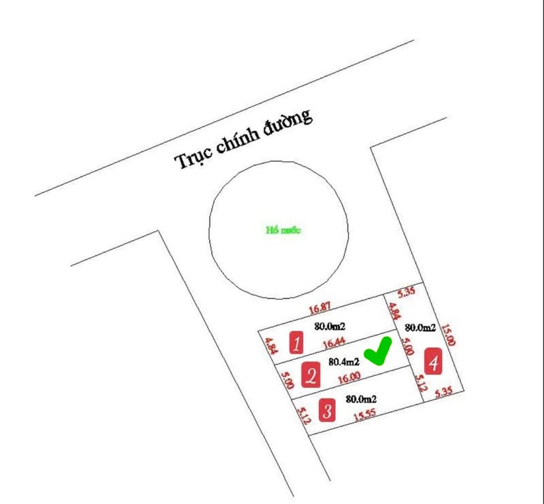 Đất nền xã Đại Xuyên, Thường Tín 80.4m² giá 1.6 tỷ - Mặt tiền 5m, ô tô vào tận nơi!