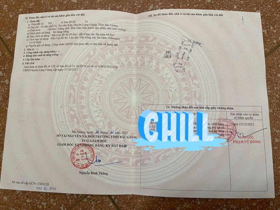 Đất liền kề tại xã Kép, Lạng Giang 300m² giá 1.3 tỷ - Đầu tư sinh lời ngay!