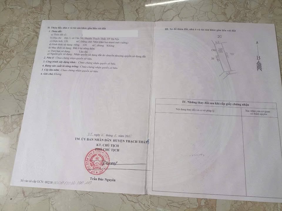 Đất thổ cư 120m² tại Thôn 3 Tân Xã - Giá chỉ 2.4 tỷ, sổ đỏ chính chủ!