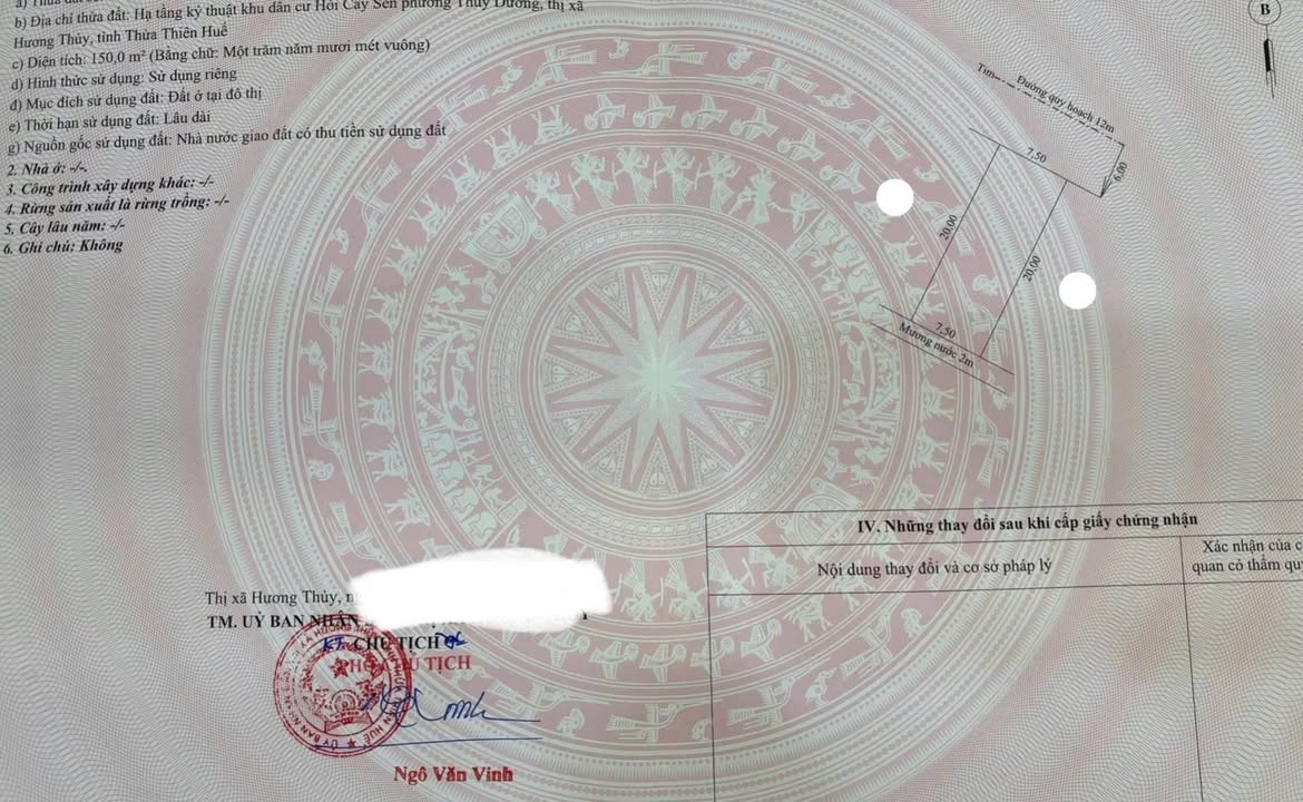 Đất nền Hói Sen, Thủy Dương 150m² giá 3.6 tỷ - Đầu tư sinh lời ngay!