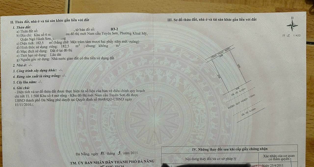 Bán lô Biệt Thự Khu Nam Việt Á Đà Nẵng 182,5m² - Hướng Đông Nam, Giá Tốt