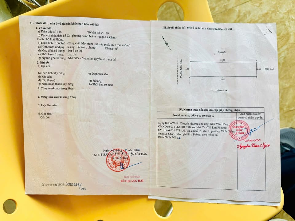 Đất mặt đường Khúc Thừa Dụ, Lê Chân, Hải Phòng 106m² giá 6.742 tỷ - Sổ đỏ chính chủ!