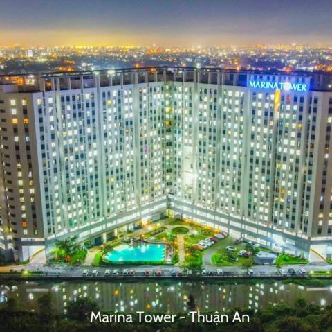 Căn hộ Marina Tower Thuận An 77m² giá 2.6 tỷ - Nhà đẹp, đầy đủ nội thất!