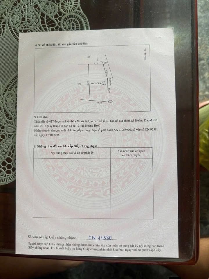 Đất nền 240m² tại xã Hoằng Đạo, huyện Hoằng Hóa - Cơ hội đầu tư tuyệt vời!