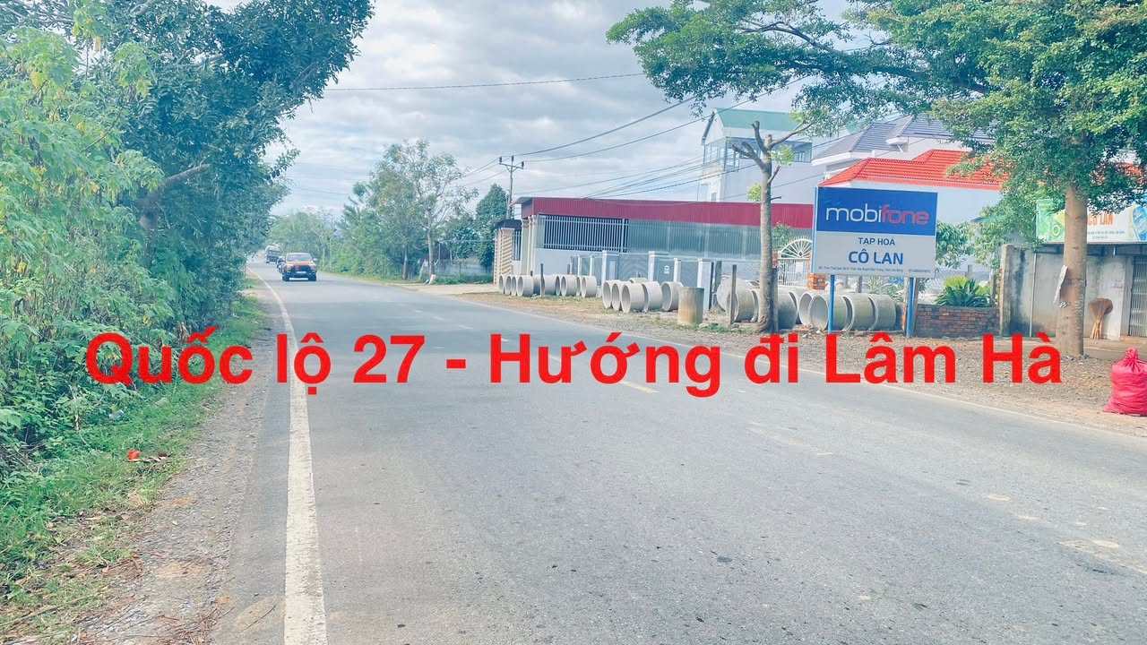 Đất mặt tiền Quốc lộ 27, Liên Hiệp, Đức Trọng 277m² - Kinh doanh đa ngành nghề!