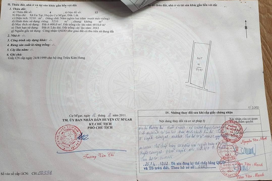 Đất nền Ea Tul Cư M'gar 18.000m² giá 2.5 tỷ - Phân lô đẹp, thổ cư sẵn!