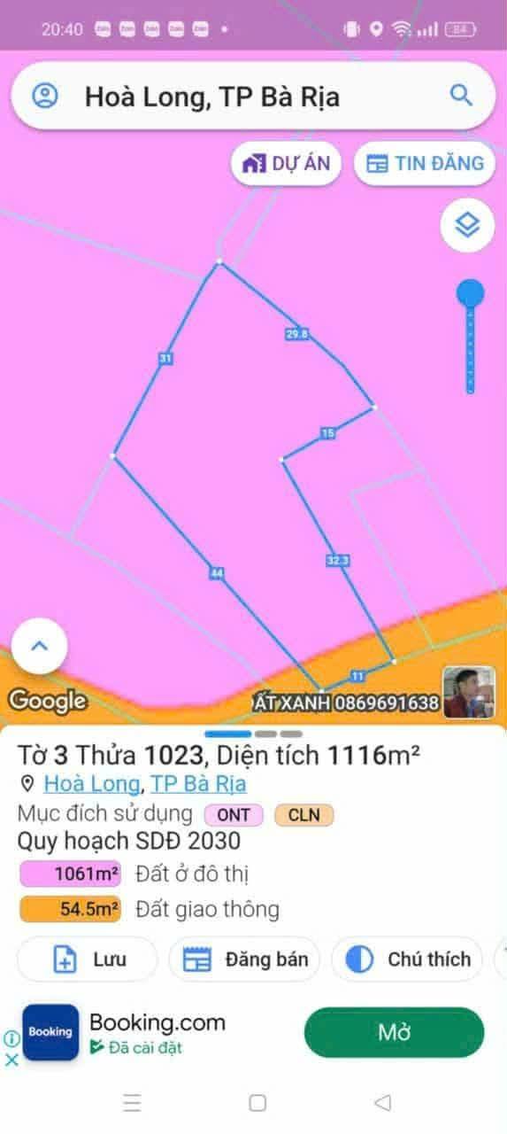 Đất nền Hòa Long Bà Rịa 1100m² giá 8.6 tỷ - Mặt tiền đường lớn, đầu tư sinh lời!