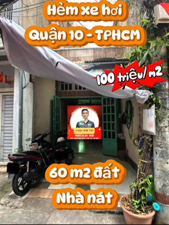 Nhà bán Quận 10 - Hẻm xe hơi - Diện tích 60m² - Giá chỉ 7 tỷ!