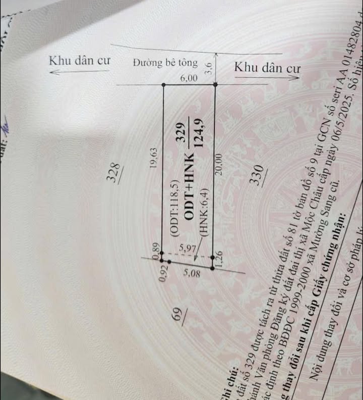 Đất nền Mộc Châu 126m² giá 1.1 tỷ - Đầu tư sinh lời hấp dẫn!