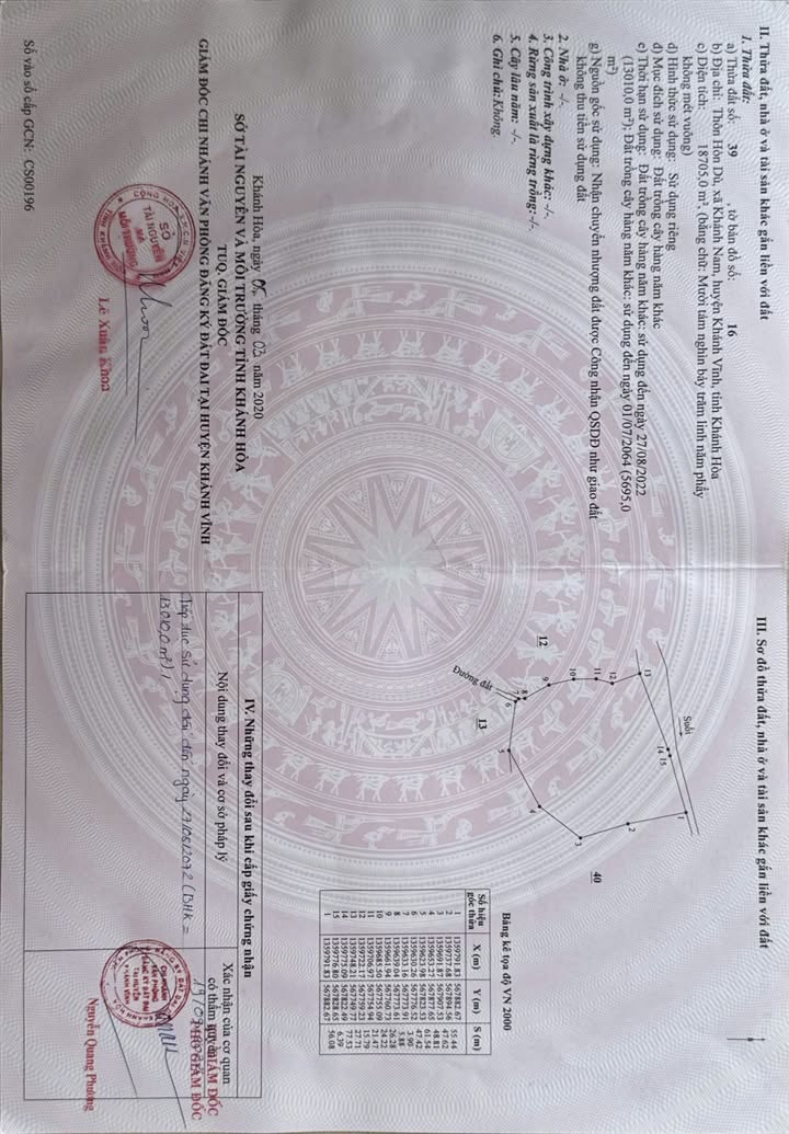 Đất Khánh Nam 18705m² giá 2.5 tỷ - Cơ hội đầu tư hiếm có!