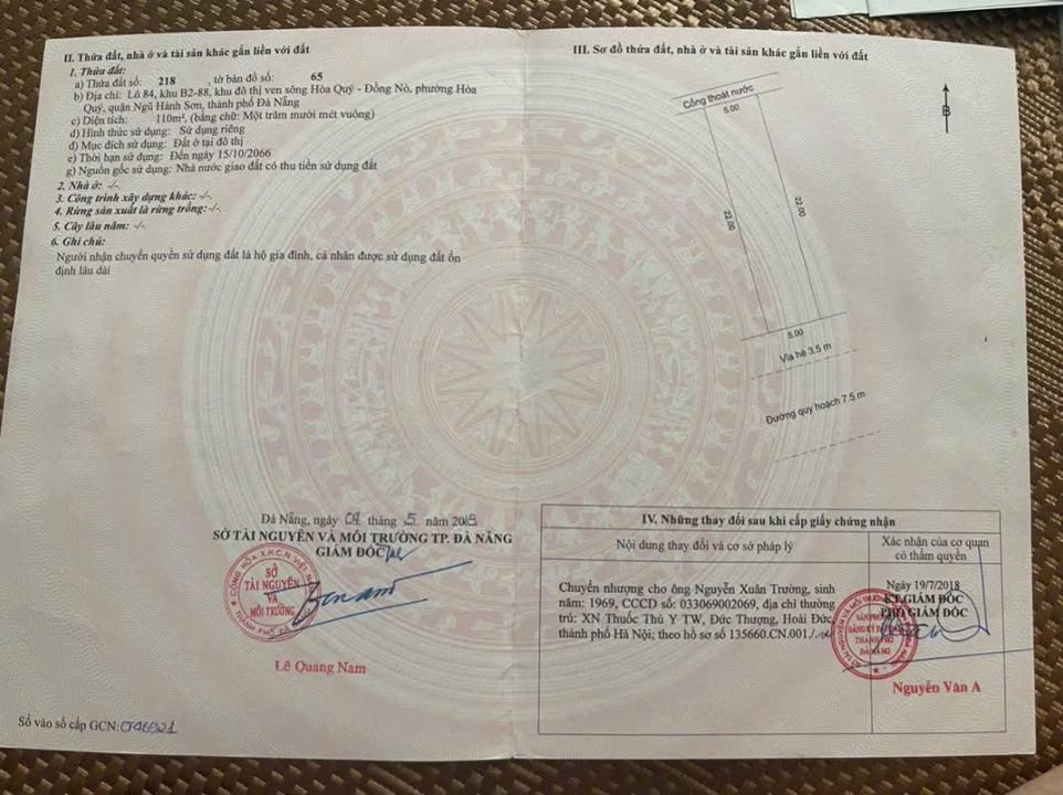 Đất nền Hòa Xuân Đà Nẵng 110m² giá chỉ 4.9 tỷ - Cơ hội đầu tư tuyệt vời!