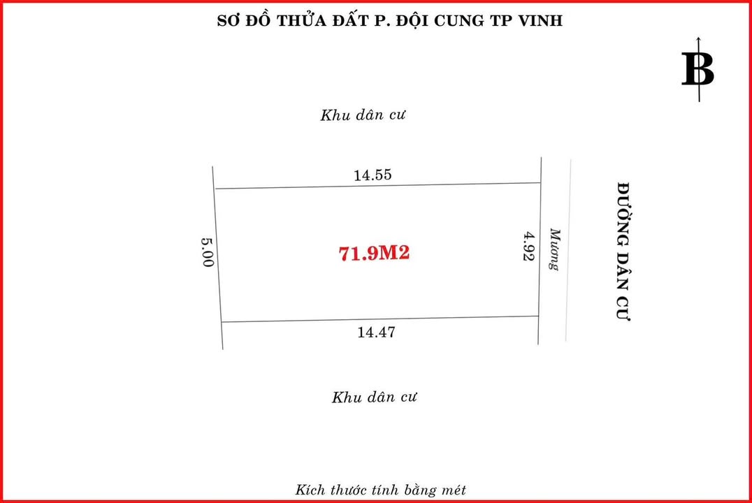 Nhà riêng Đội Cung Vinh 71.9m² giá 4 tỷ - Vị trí đắc địa, ô tô tránh nhau!