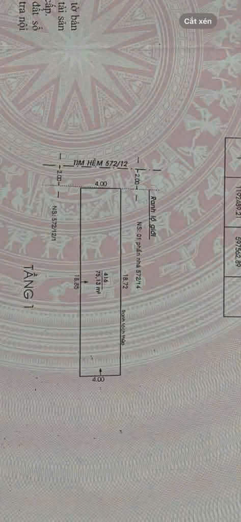Lô đất 75m² đường Âu Cơ, Tân Bình, giá 6.8 tỷ - Vị trí trung tâm thuận lợi!