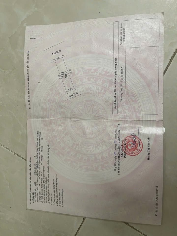 Đất đẹp 2 mặt tiền Tử Dương, Cao Thành, 98.7m² - Đầu tư sinh lời ngay!