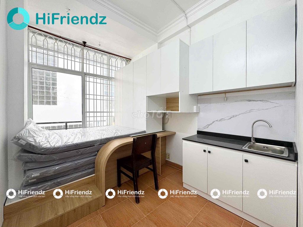 Căn hộ Studio 25m² Tân Định Q1 giá 4.8 triệu - Ban công thoáng mát, gần Nhà thờ Đức Bà!